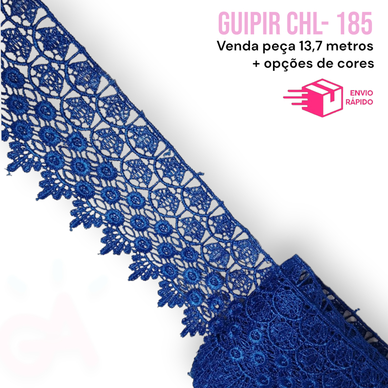 Renda de Guipir CHL- 185-9,9 cm-  Peça com 13,7 metros em Oferta na Shopee
