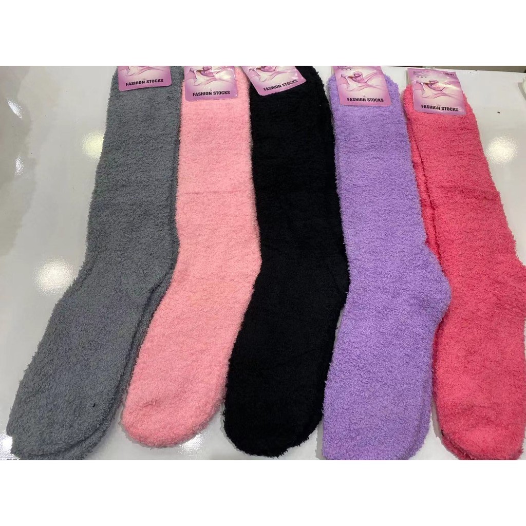 kit 5 Meias Felpuda Unissex Cano Alto Longa Inverno Frio Meia Felpuda Longa Feminina Cano Alto Inverno Frio Térmica