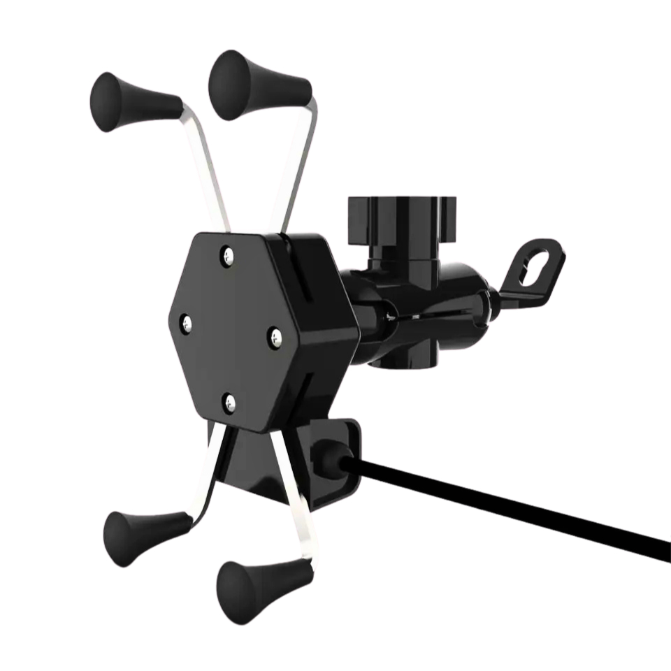 Suporte de celular garra para motos com Carregador para biz crypton cg honda yahama susuki kawasaki