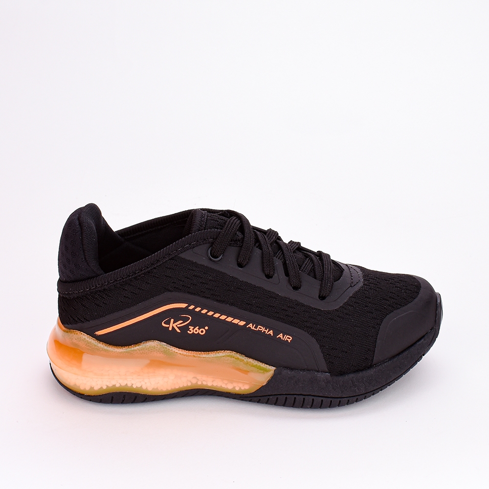 Tênis Infantil Esportivo Energy Alpha Air Preto Laranja em Oferta na Shopee