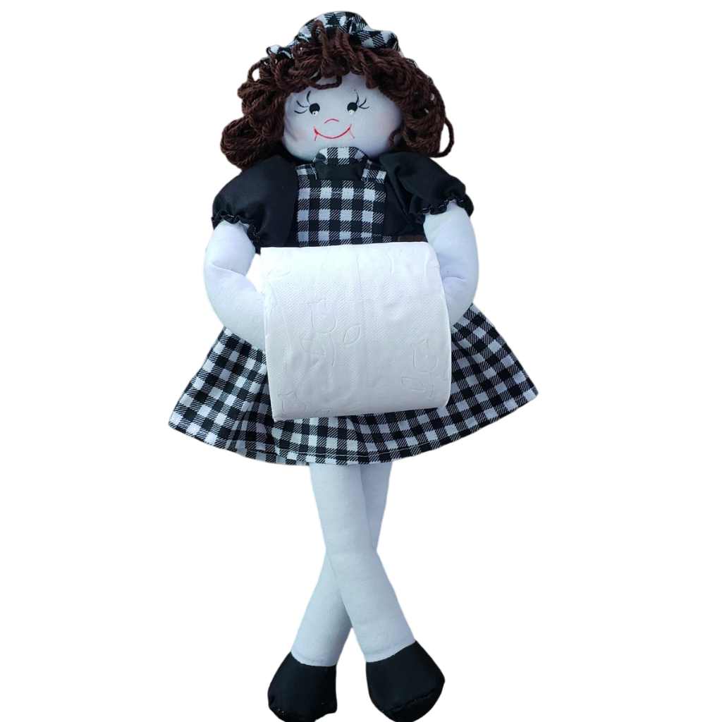 Porta Papel Higiênico Papeleira Suporte de Banheiro 1 Rolo Boneca 100% Artesanal em Oferta na Shopee