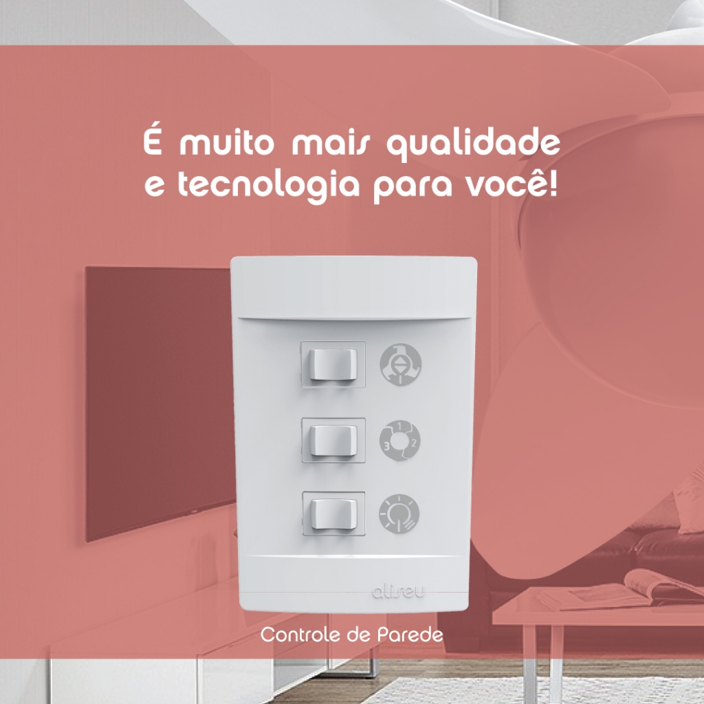 Detalhes do Controle de Parede Aliseu (Não compatível com o Controle Remoto)