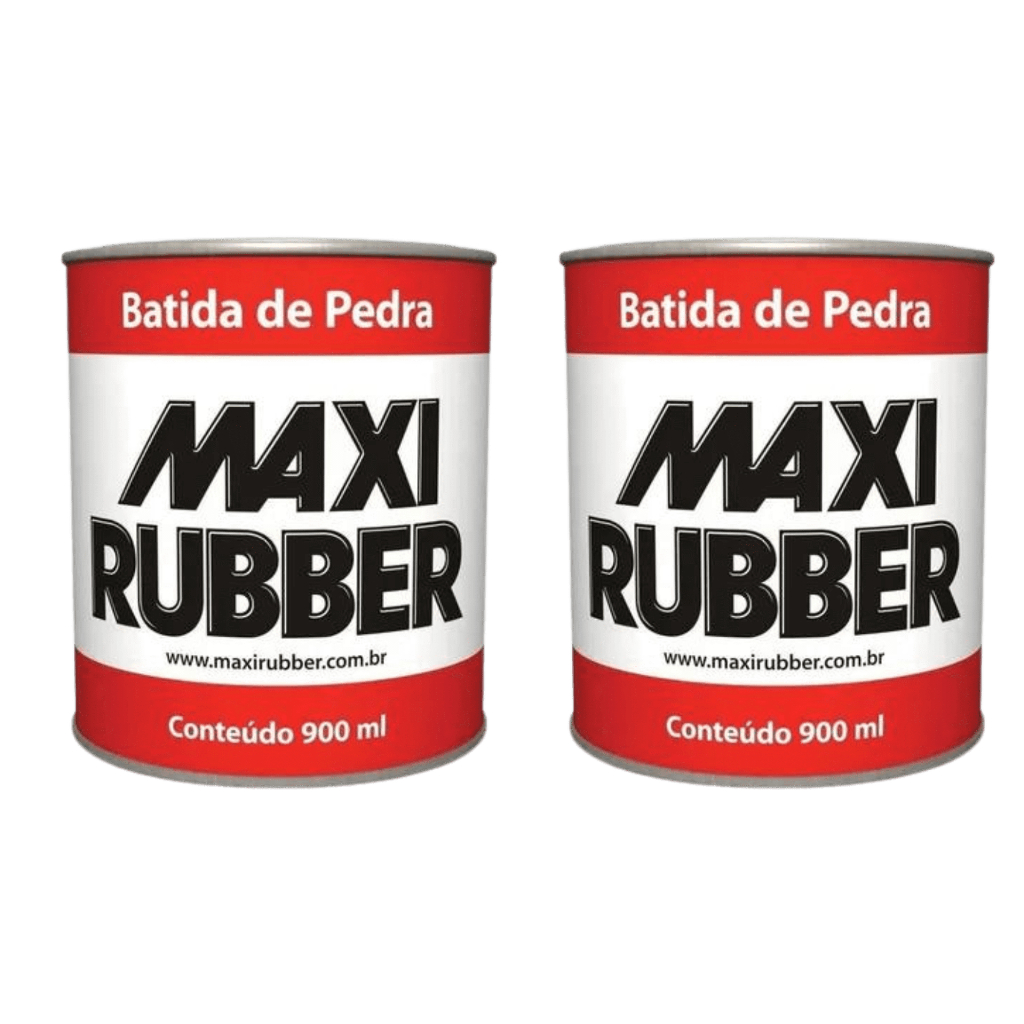 Kit 02 Batida De Pedra Preto 900ml - Maxi Rubber