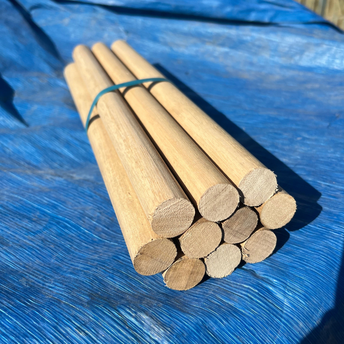 Kit 10 Bastões de Madeira para Artesanato Macramê Poleiro Banner Calopsita Gaiola Vareta