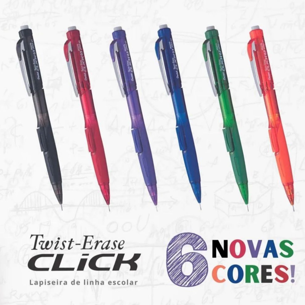 Lapiseira Pentel Twist-Erase Click - 0,5mm - 0,7mm em Oferta na Shopee