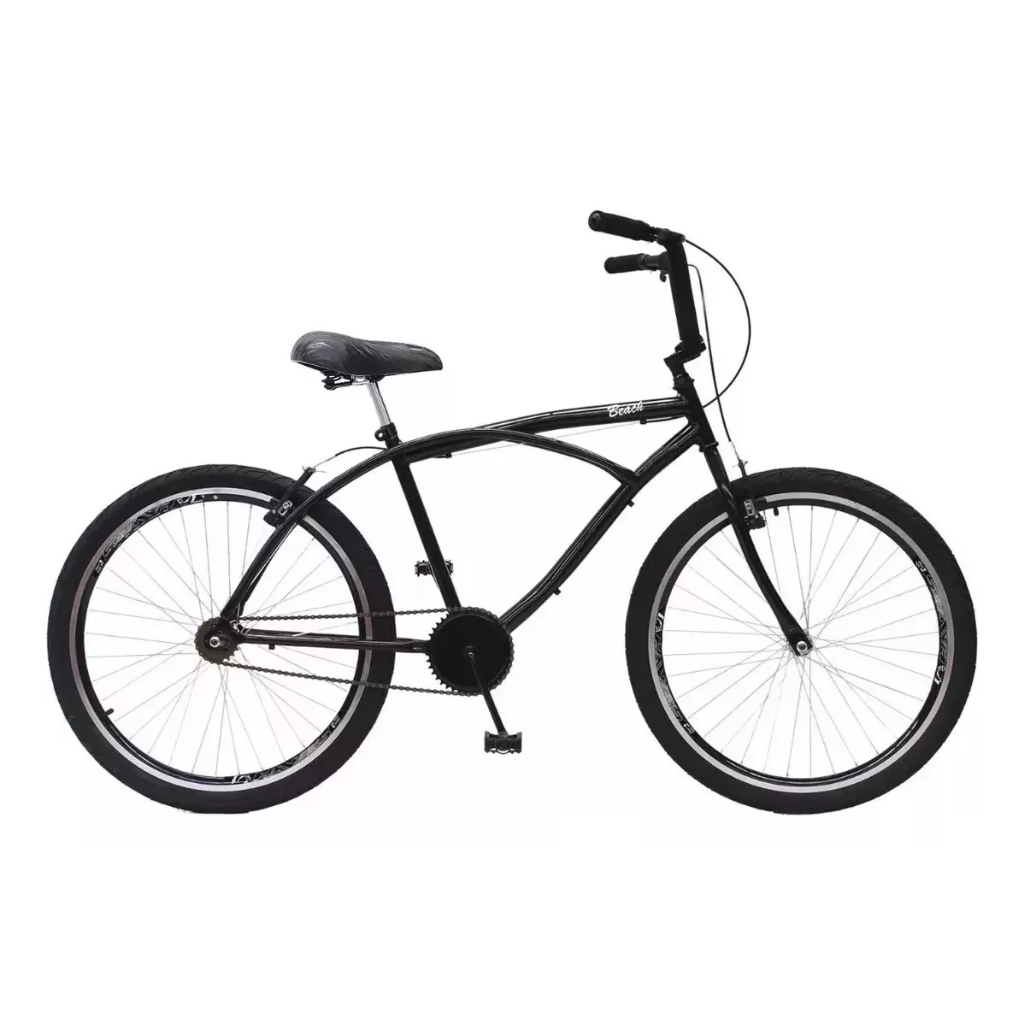 Bicicleta Caiçara Beach Aro 26 Praiana Confort Krs PRETO