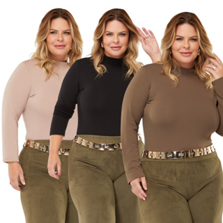 Blusa Cacharrel Plus Size De Frio Segunda Pele em Oferta na Shopee
