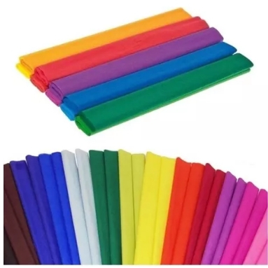 Papel Crepom VMP OU  RIDET Pacote Com10 Unidades cor Única.