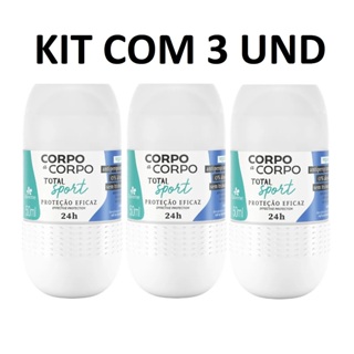 KIT COM 3 Desodorante Antiperspirate Roll on Total Sport 50ml Davene em Oferta na Shopee