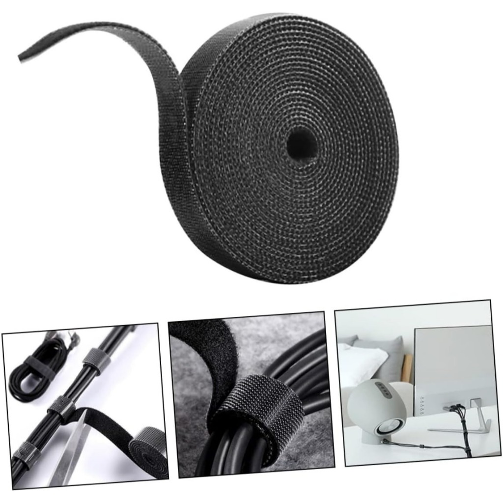 Rolo Fita Organizador De Cabos Fios 3m x 12mm de Velcro Multifuncional Fixador Abraçadeira