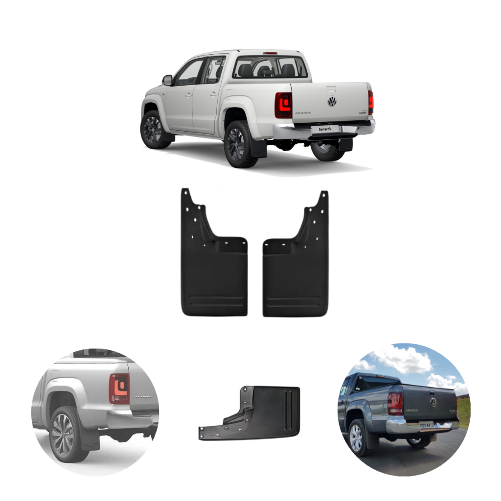 Par Traseiro Amarok Lameira Apara Barro com Alargador 2010 2011 2012 2013 2014 2015 2016