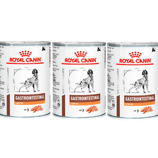 Kit 3un.Ração Úmida Lata Royal Canin Veterinary Gastrointestinal Low Fat Cães Adultos 420g em Oferta na Shopee