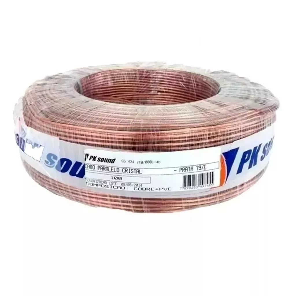 Rolo Fio Cristal Cabo Som Automotivo 10 Metros - Alta condução 100% Cobre Original variado