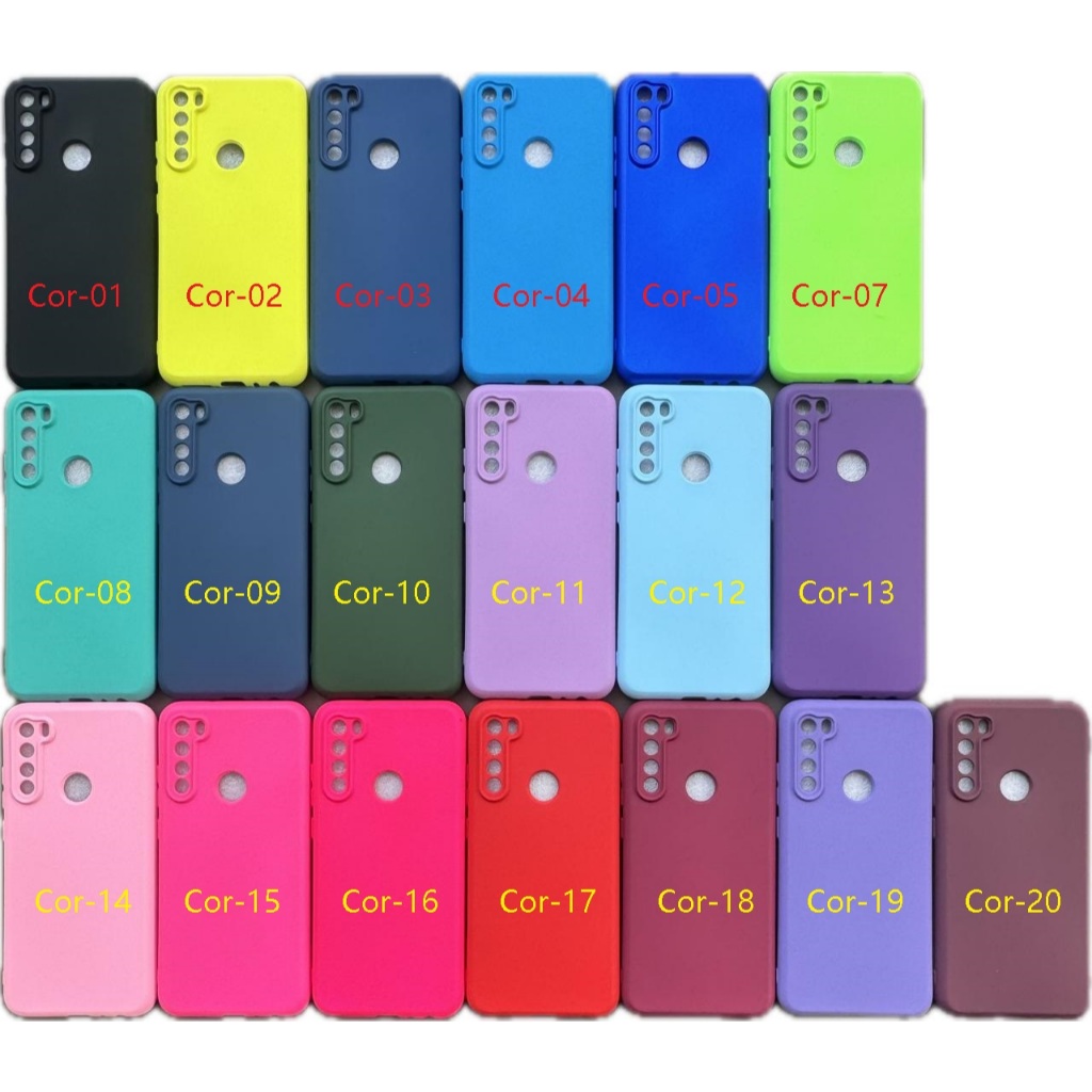 Capa Capinha Anti impacto Para Celular  Xiaomi Redmi Note 8  - Com Interior Aveludado de Silicone  / 014NT     - CP 014