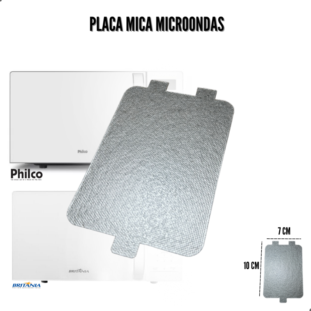 Placa de Mica Para Micro-ondas Philco Pmo23 Britânia Bmo23 em Oferta na Shopee