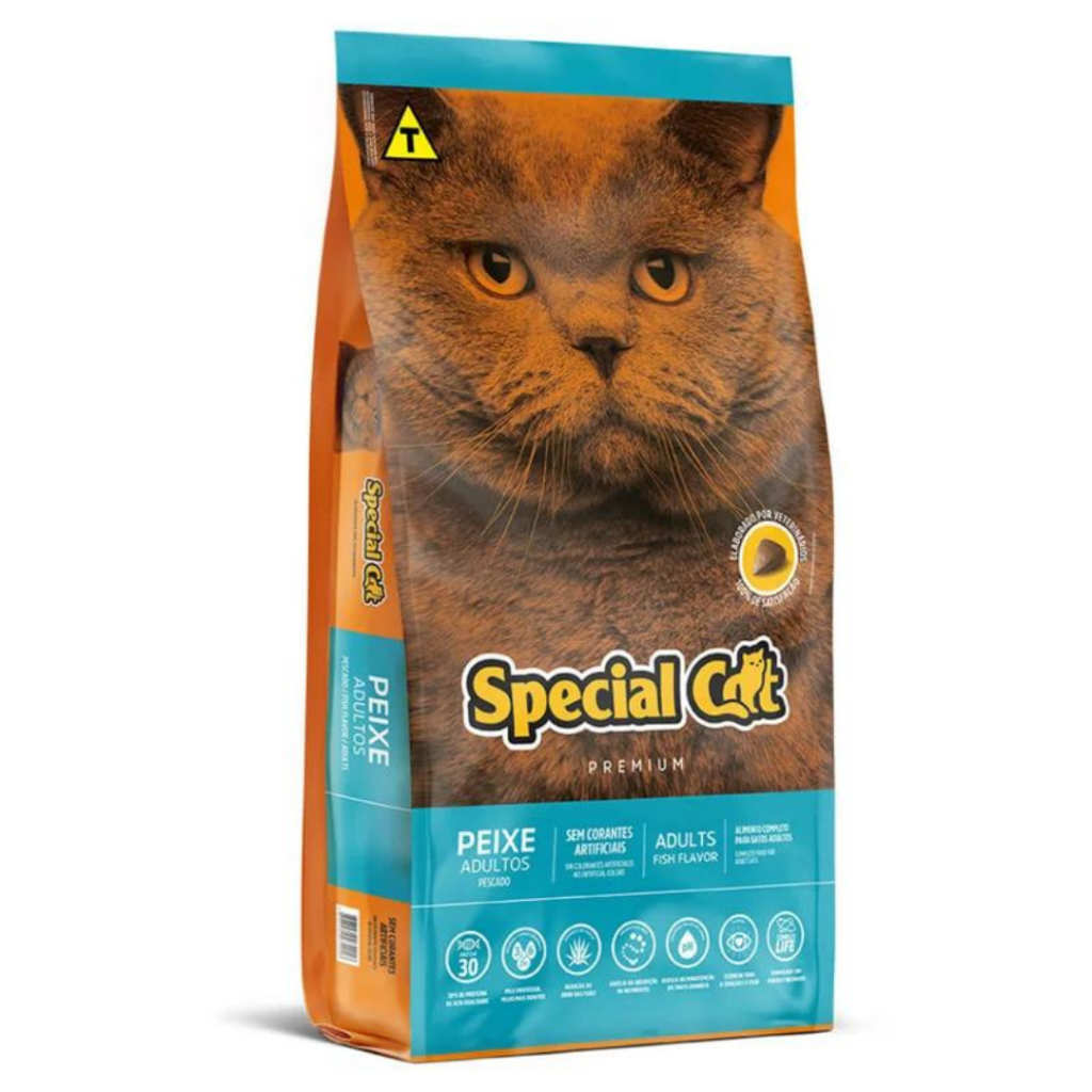 Ração Special Cat Peixe 10kg para Gatos Adultos Nutrição Completa Alta Aceitação Custo Benefício
