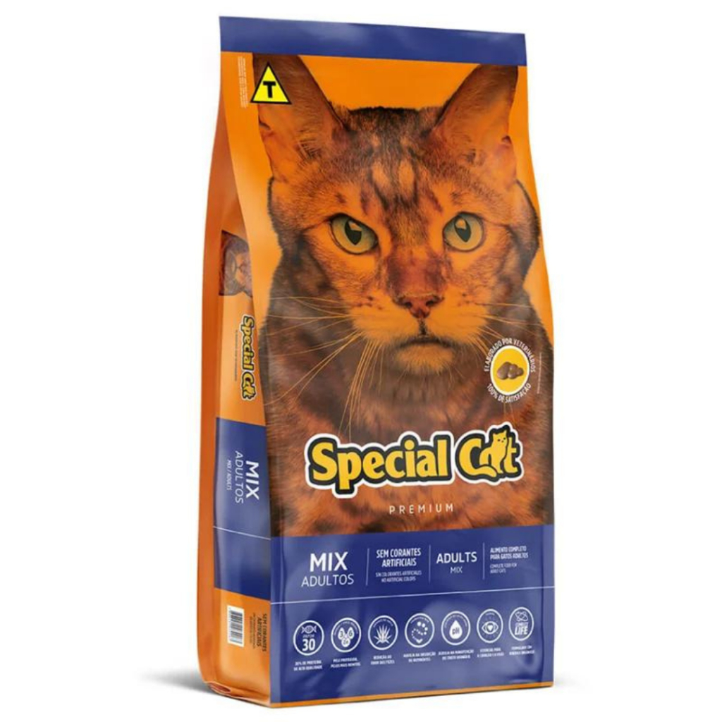 Ração Special Cat Mix 10kg para Gatos Adultos Nutrição Completa Alta Aceitação Custo Benefício
