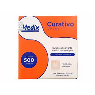 Curativo Redondo Bege Blood Stop Bandagem 500 Unidades Medix em Oferta na Shopee