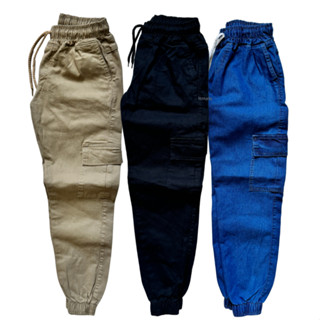 calça jogger cargo menino jeans sarja infantil juvenil moda outono inverno pra escola lazer ofertas em Oferta na Shopee
