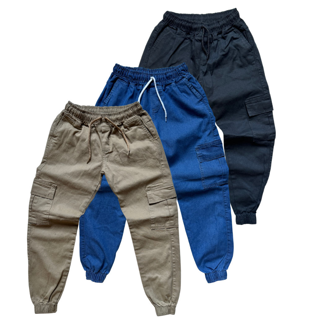 calça cargo menino jogger sarja e jeans infantil juvenil outono inverno escola  tamanho 06 ao 16 anos