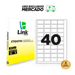 Etiqueta Adesiva A4 40,0mm x 25,0mm Envio FULL - 100 Folhas - Link Etiquetas em Oferta na Shopee