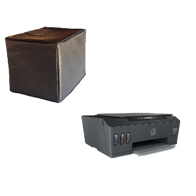 Capa Para Impressora Multifuncional Hp Smart Tank 517 Em Corino Preto De Alta Qualidade