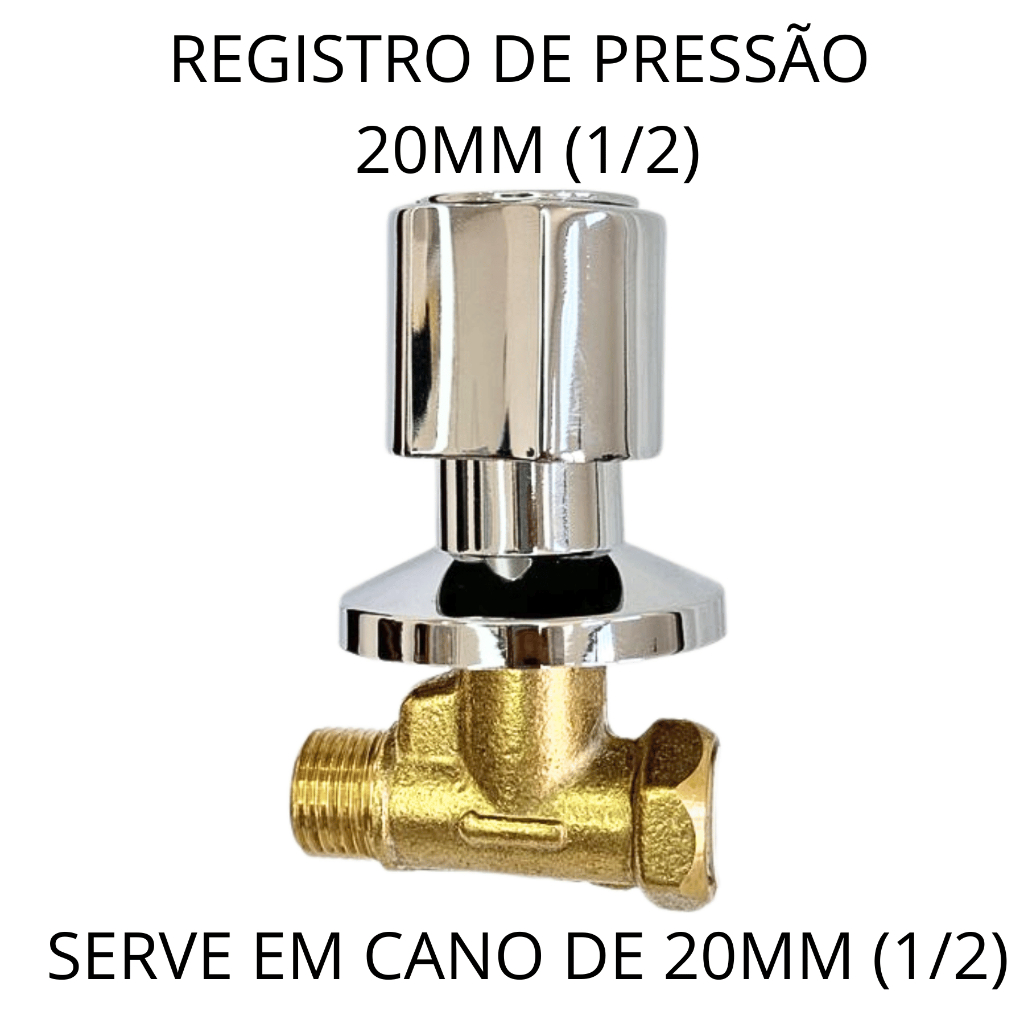 Registro Chuveiro Completo 1/2 Polegada 1416 C-40 Cromado