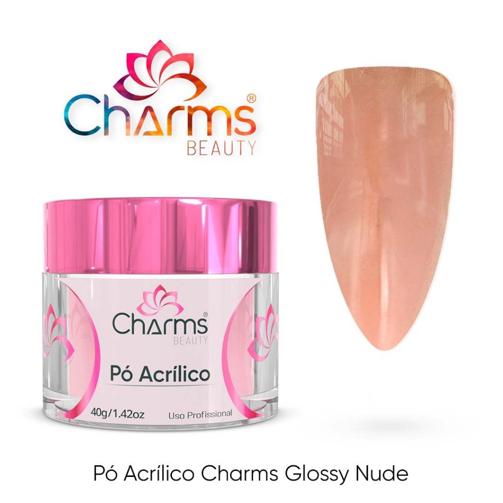 Pó Acrílico Charms Beauty – Glossy Nude – 40g