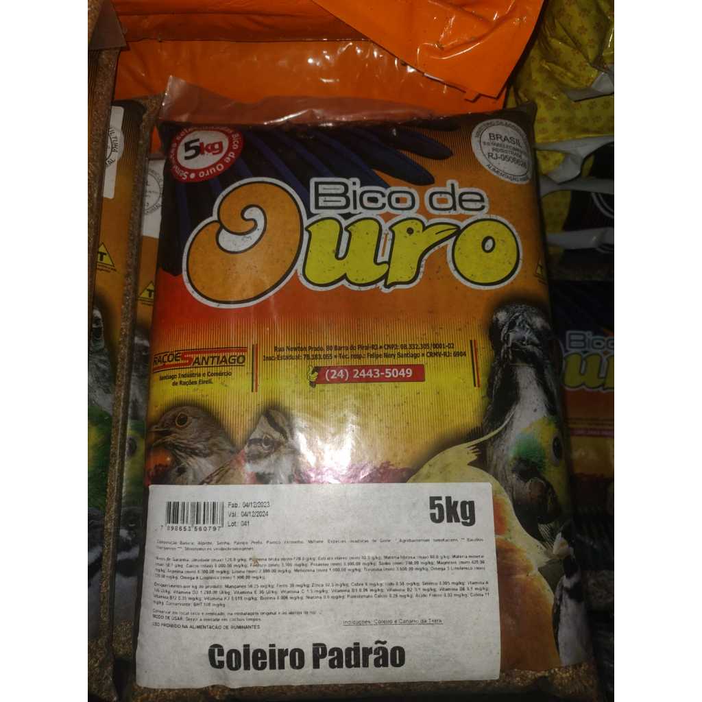 Mistura Para Coleiro e Canário Da Terra Premium Especial 5kg Mistura Para Coleira
