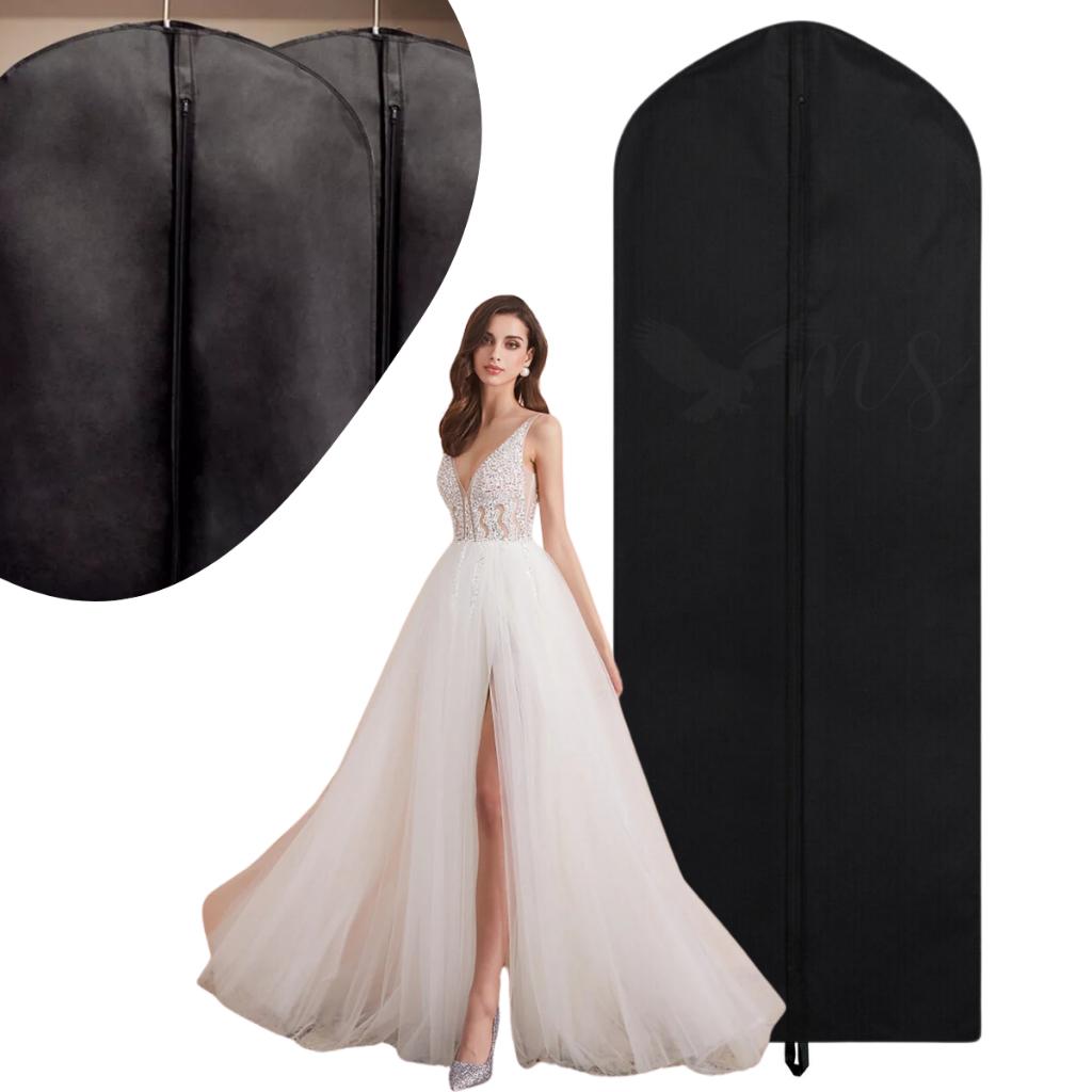 Capas Com Zíper TNT Protetora Vestido de Noiva Matrimônio Madrinha Roupa Impermeável