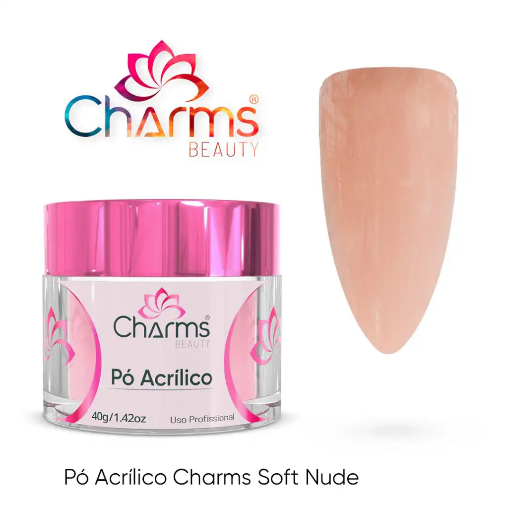 Pó Acrílico Charms Beauty -Soft Nude- 40g