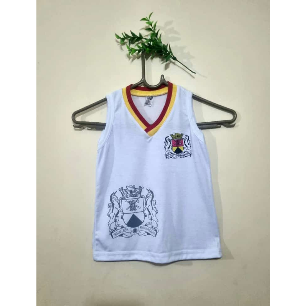 Camiseta regata malha pv branca estampada.Sorocaba. Infantil, juvenil, adulto e plus size