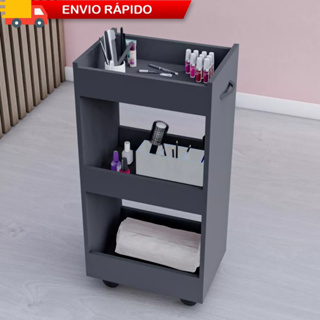 Carrinho Auxiliar Multiuso Suporte Para Esmalte Salão De Beleza Manicure Mesa Com Rodinhas em Oferta na Shopee