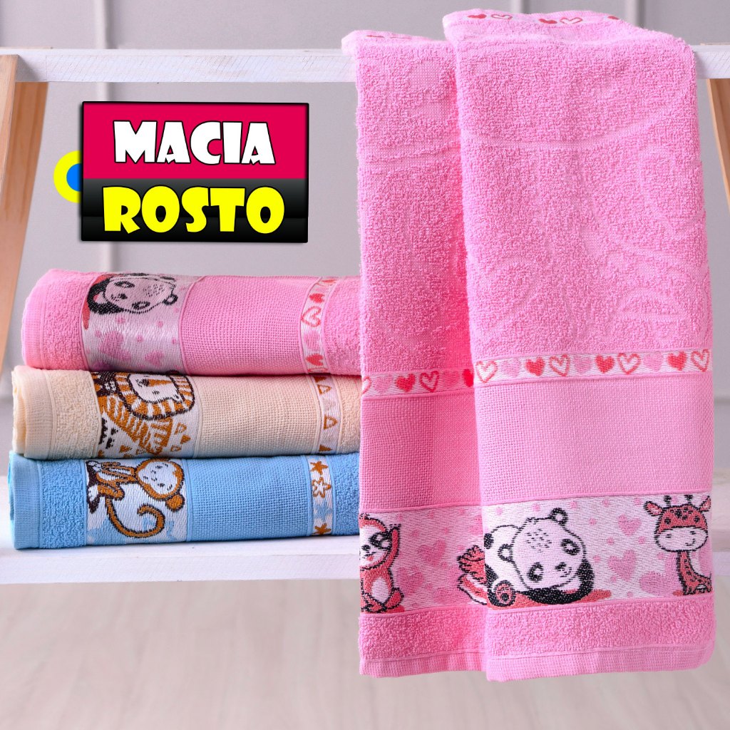 Kit 2 Toalha De Rosto Infantil Toalhinha de Boca Mão Bebe Menina Menino 100% Algodão Ponto Cruz Bebê