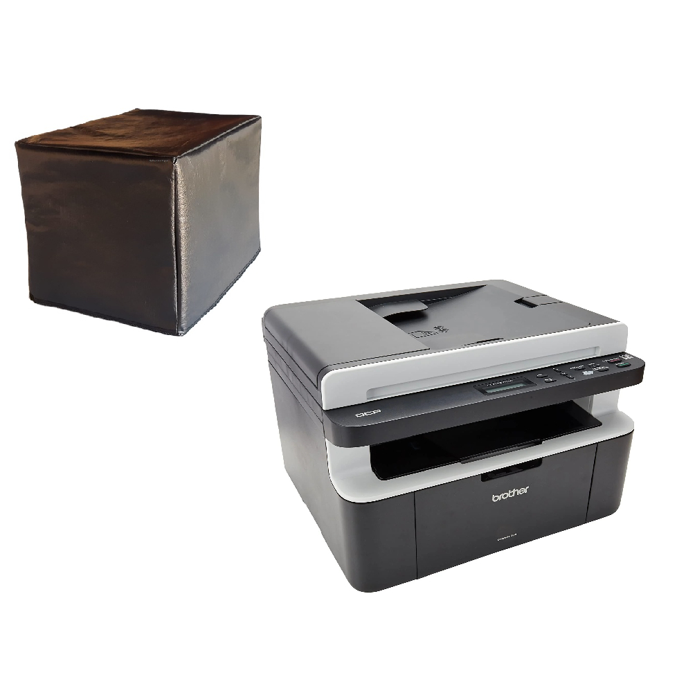Capa Para Impressora Multifuncional Brother Dcp1617nw Em Corino Preto De Alta Qualidade