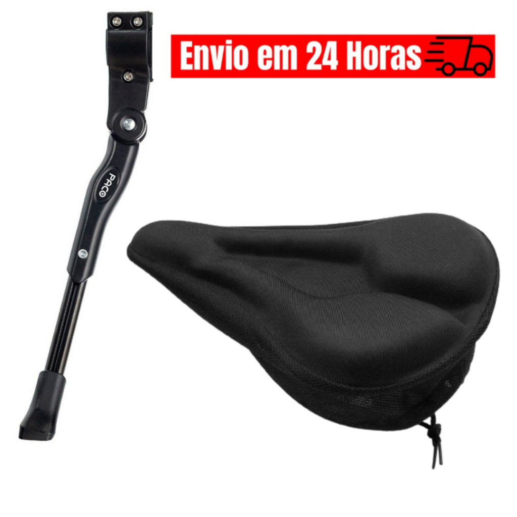 Descanso Lateral Bike Bicicleta 26 29 Paco Capa de Selim Banco Gel Confortável Ajustável Ciclismo