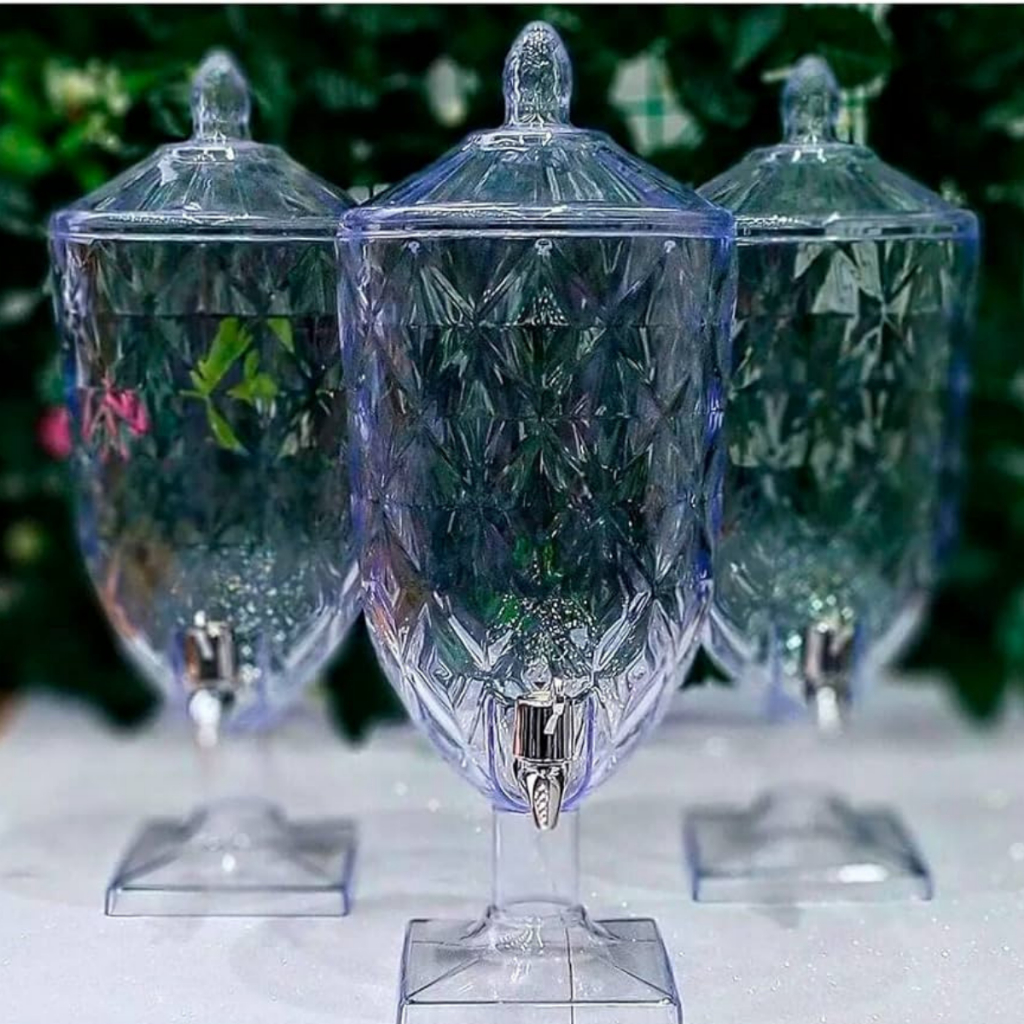 Suqueira Jarra Cristal Diamond 4,5 L para Bebidas, Agua Saborizada e Sucos