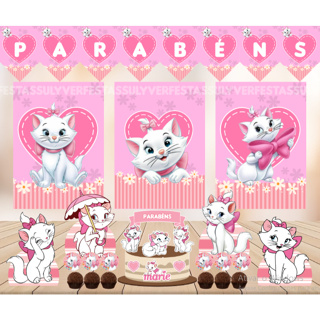 Kit Festa em Casa - Gatinha Marie - Só um Bolinho - Mesversário em Oferta na Shopee