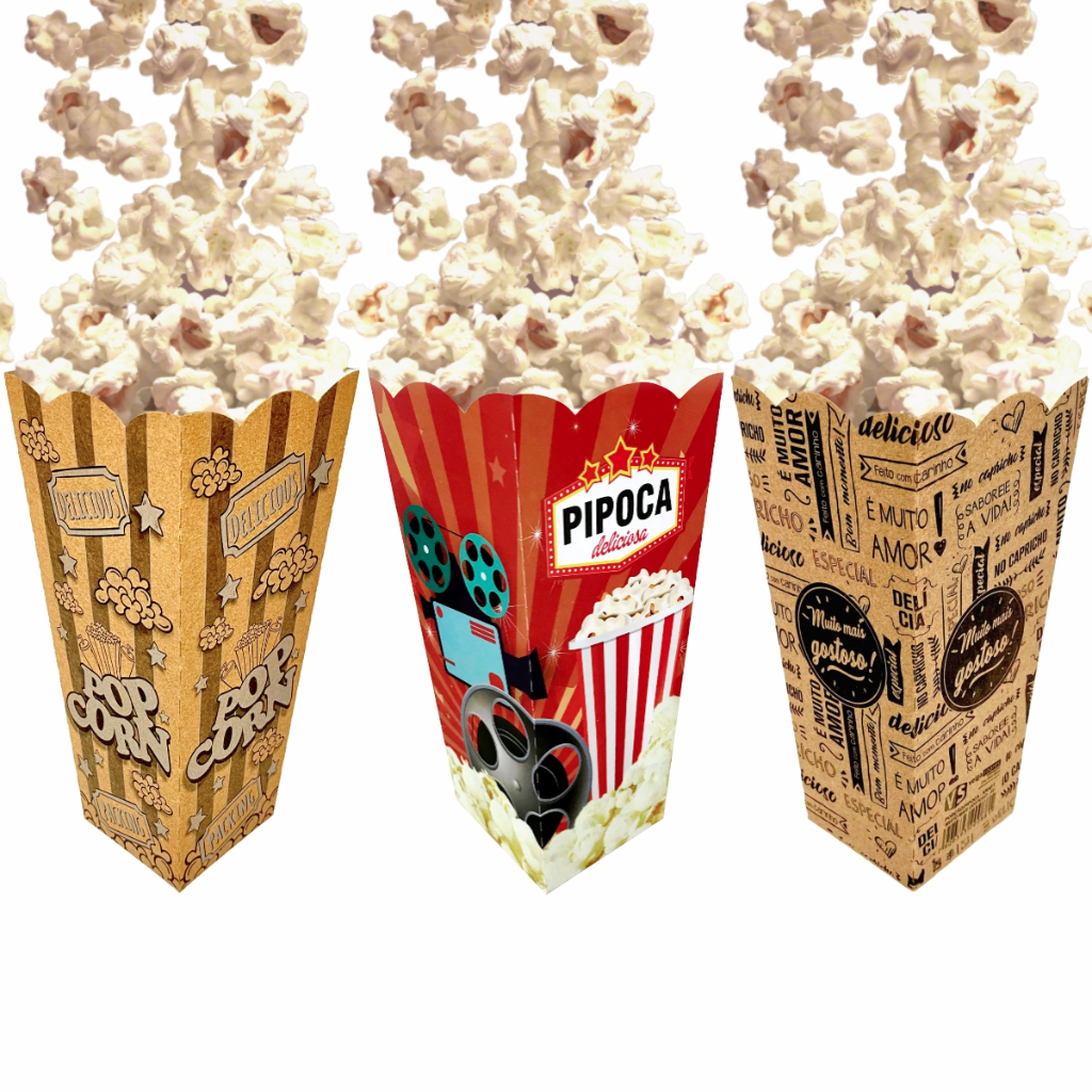 (50 unid.) N° 06 Caixa Para Pipoca Grande Tipo Balde para Eventos Nº 06 - 50 Unidades em Oferta na Shopee