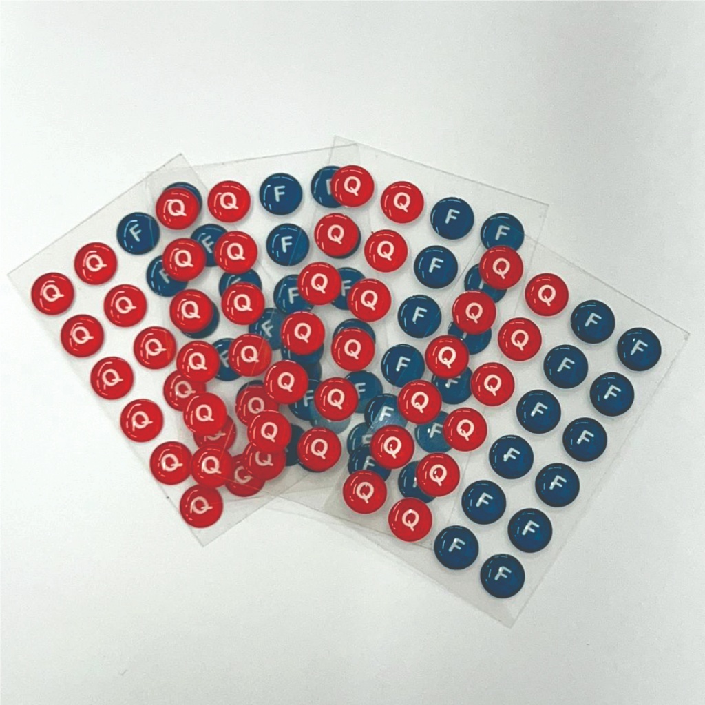 Etiqueta Adesiva Identificador Água Quente Frio Resinada Redondo 10mm