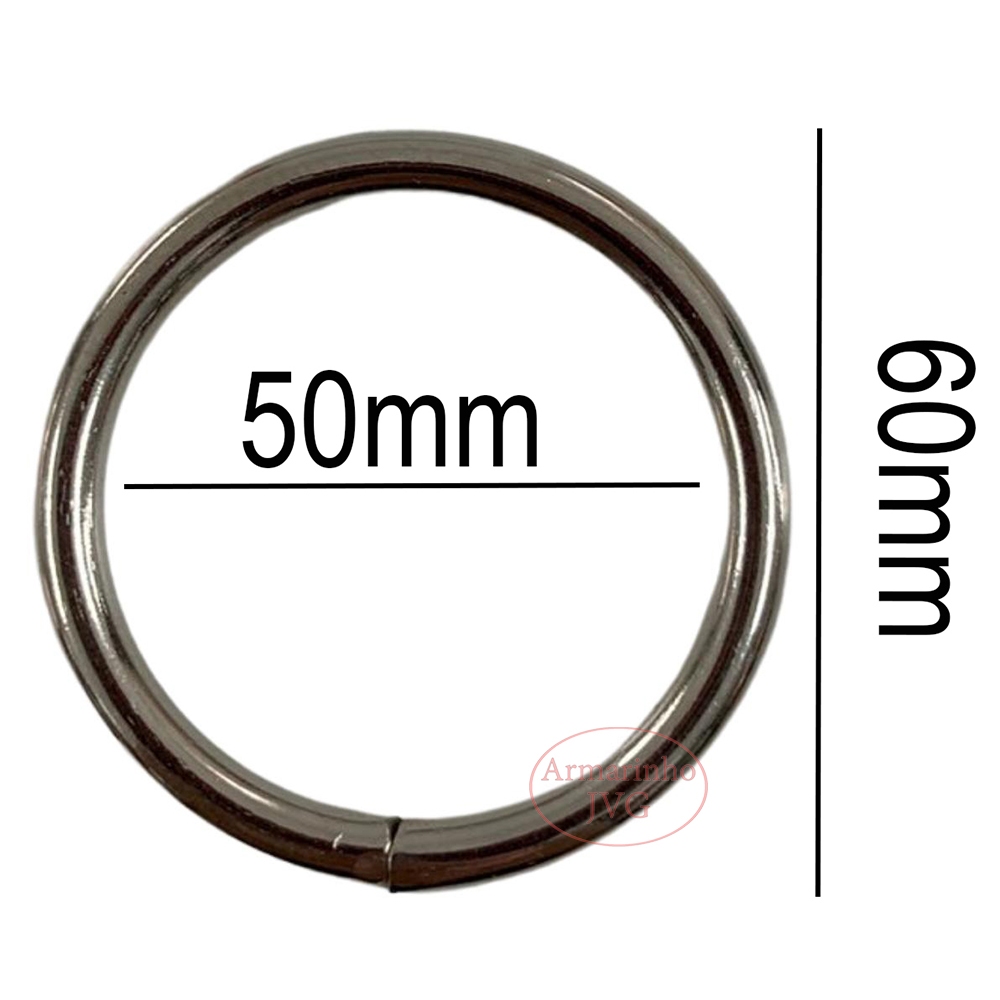 10un Argola 50mm Niquelada Ferro Alça Bolsa Cadarço Fita em Oferta na Shopee
