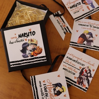 Minii Box Naruto e Hinata presente romântico, dia dos namorados em Oferta na Shopee