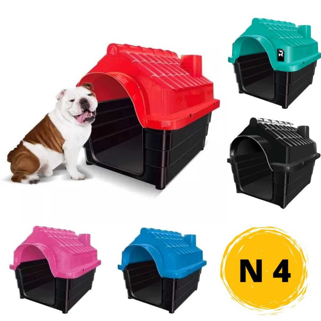Casinha Para Cachorro Rinopet Casa Plastica Desmontável N4 em Oferta na Shopee