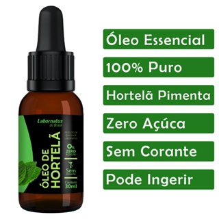 Óleo de Hortelã Pimenta Puro e Natural Comestível Sem Açúcar 30ml Labornatus em Oferta na Shopee