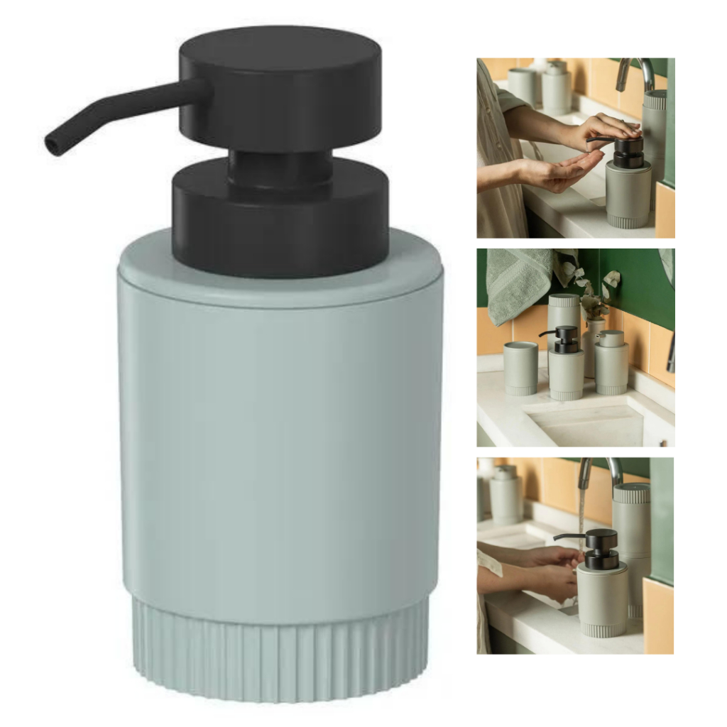Porta Sabonete Liquido 300ml Ou Saboneteira Dorica Verde Salvia Banheiro - Home & Living