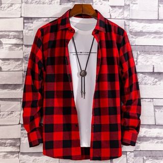 Camisa Masculina Xadrez Flanelada blusa de manga longa em Oferta na Shopee