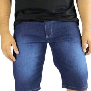 Bermuda jeans Masculino com Elastano Rajada Premium em Oferta na Shopee