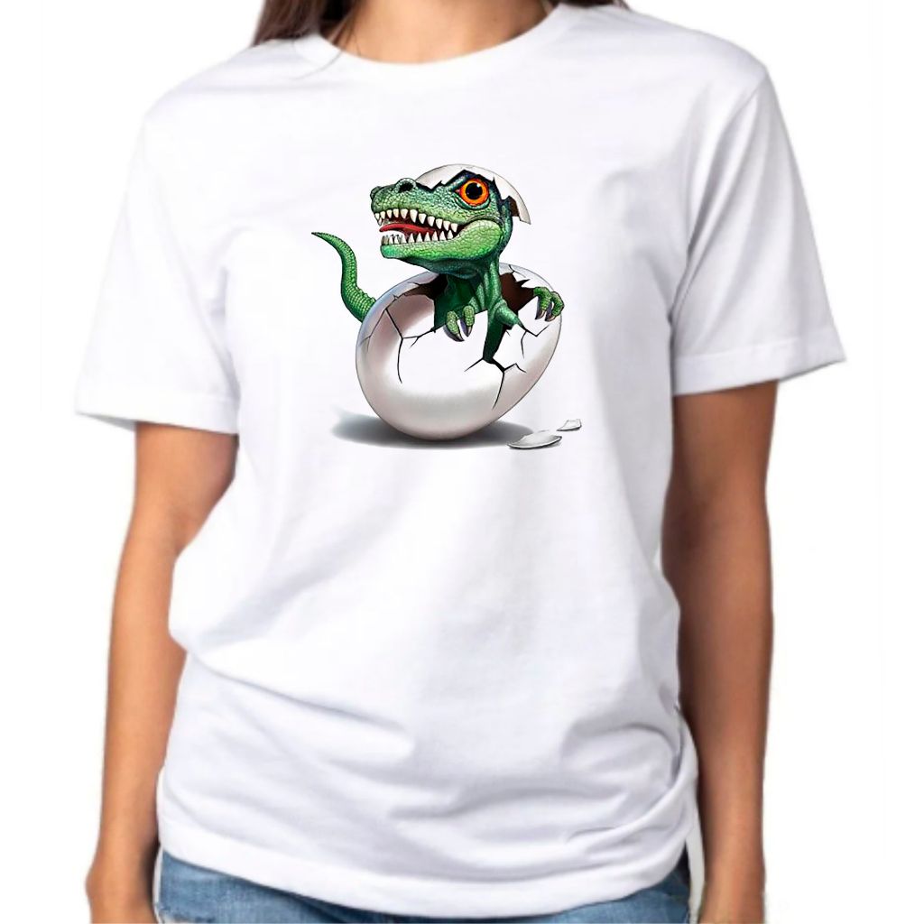 Camiseta Baby Look Raglan Feminina ou Camiseta Raglan Unissex Animal Pré Histórico Dinossauro 05