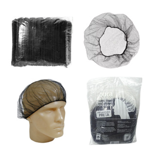Touca Preta Para Cabelo Rede Redinha Descartável 100unidades em Oferta na Shopee