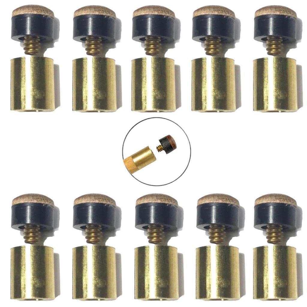 Virola Rosca Metal Com Sola de Couro Rosca 11mm para Taco de Sinuca Bilhar Snooker Profissional em Oferta na Shopee